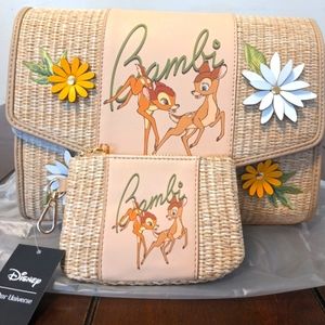 Our Universe Bambi Weaved Basket Crossbody Bag & Coin Pouch